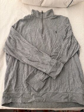 Ralph Lauren Men's Gray Quarter-Zip Pullover Sweatshirt